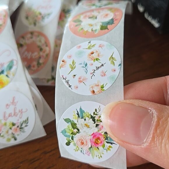 Efavormart Baby Shower Stickers 1'' Round 40 PCS Water Resistant DIY Floral - Picture 13 of 16